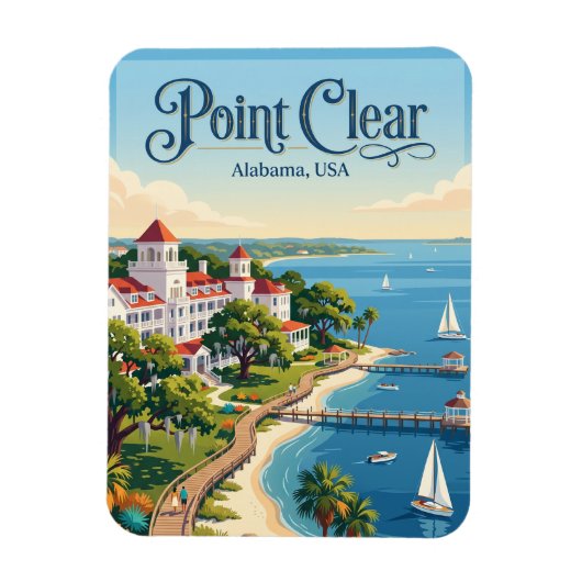 Point Clear Alabama Magnet (Vertikal)