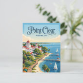 Point Clear Alabama Postkarte (Stehend Vorderseite)