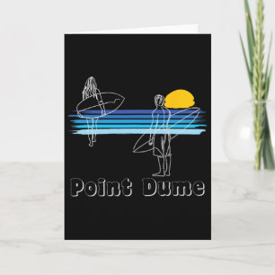 Point Dume Surfen Strand Surfer Junge Frau Karte