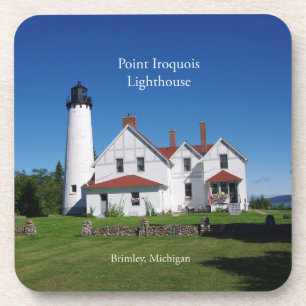 Point Iroquois Lighthouse 6 Untersetzer aus Kunsts