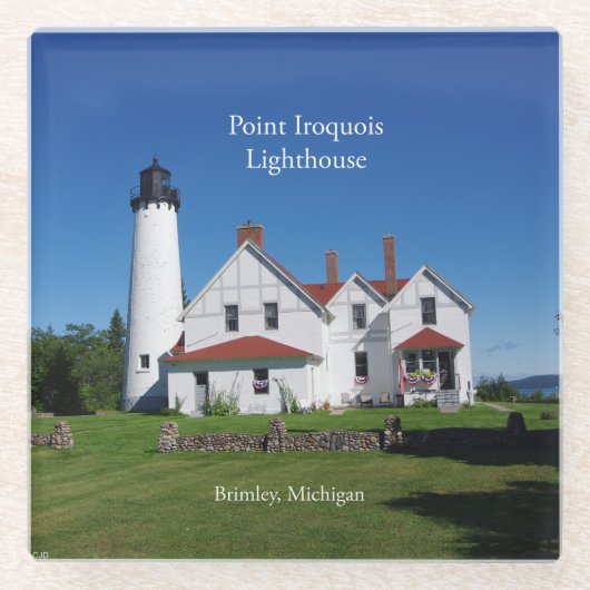 Point Iroquois Lighthouse Untersetzer (Vorderseite)
