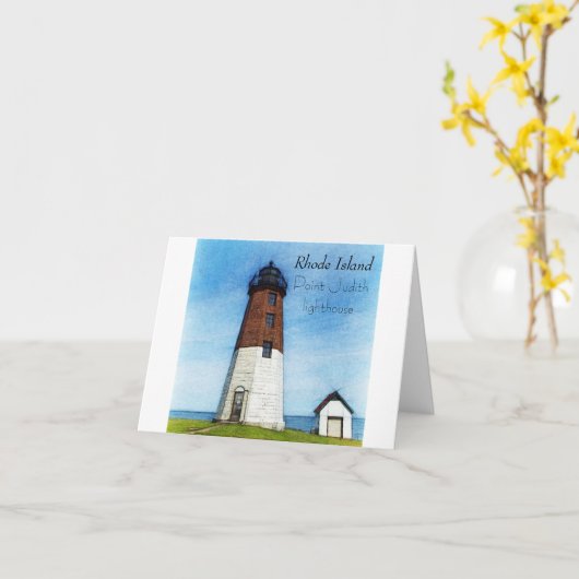 Point Judith Leuchtturm Rhode Island Karte (Gelbe Blume)