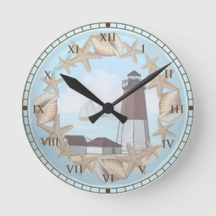 Point Judith Leuchtturm Runde Wanduhr