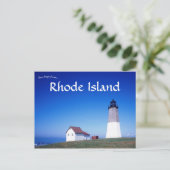 Point Judith Light Rhode Island USA Postkarte (Stehend Vorderseite)