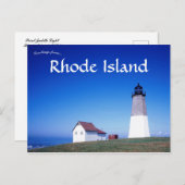 Point Judith Light Rhode Island USA Postkarte (Vorne/Hinten)