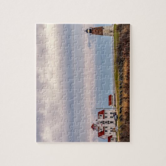 Point Judith Lighthouse auf Rhode Island Puzzle (Vertikal)
