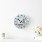 Point Judith Lighthouse Clock Runde Wanduhr (Zuhause)