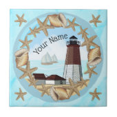 Point Judith Lighthouse Fliese (Vorderseite)