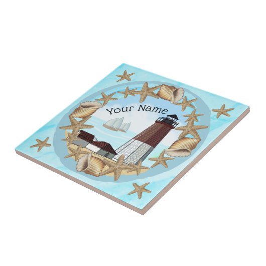 Point Judith Lighthouse Fliese (Seite)