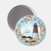 Point Judith Lighthouse-Magnet Magnet (Vorderseite/Rückseite)