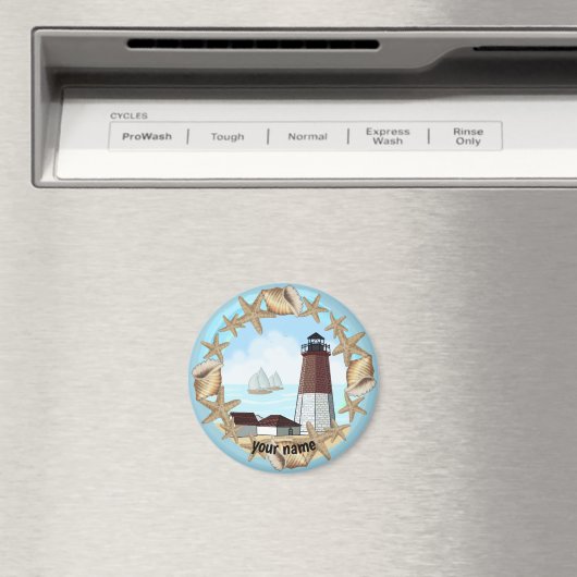 Point Judith Lighthouse-Magnet Magnet (In Situ (Geschirrspüler))