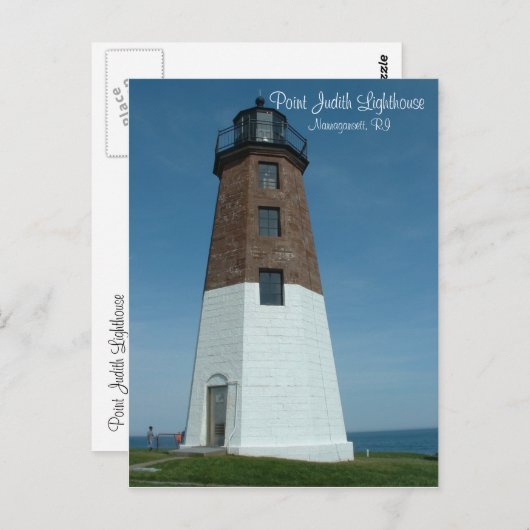Point Judith Lighthouse Postcard Postkarte (Vorne/Hinten)