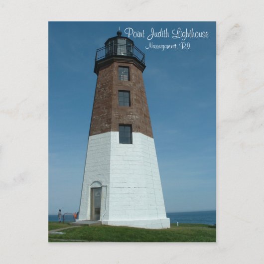 Point Judith Lighthouse Postcard Postkarte (Vorderseite)