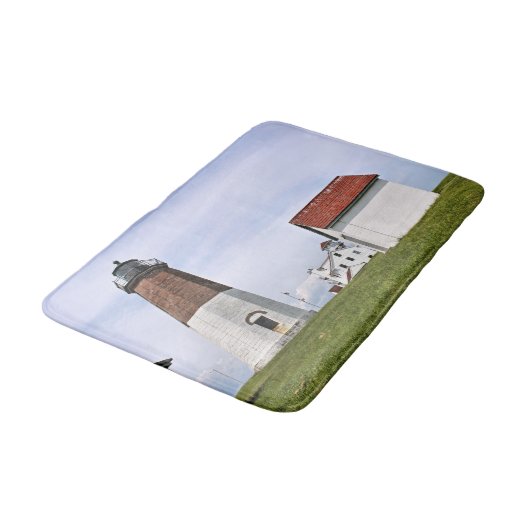 Point Judith Lighthouse, Rhode Island Bath Mat Badematte (Schrägansicht)
