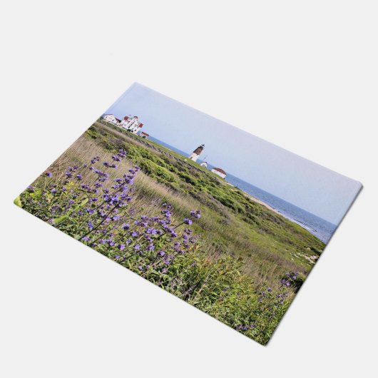 Point Judith Lighthouse, Rhode Island Door Mat Fußmatte (Schrägansicht)
