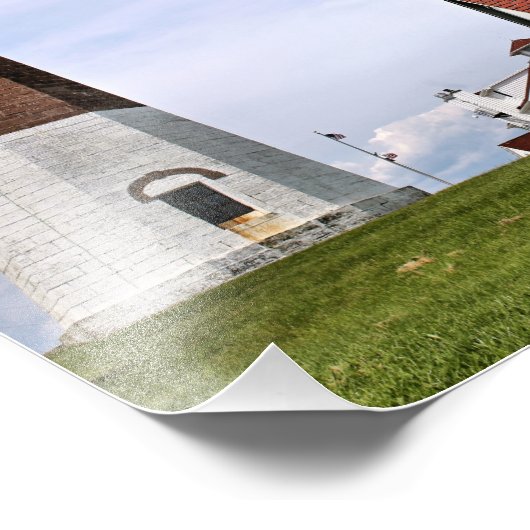 Point Judith Lighthouse, Rhode Island Foto Print (Ecke)