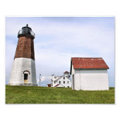 Point Judith Lighthouse, Rhode Island Foto Print (Vorne)
