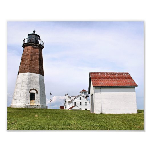 Point Judith Lighthouse, Rhode Island Foto Print (Vorne)