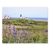 Point Judith Lighthouse, Rhode Island Foto Print (Vorne)