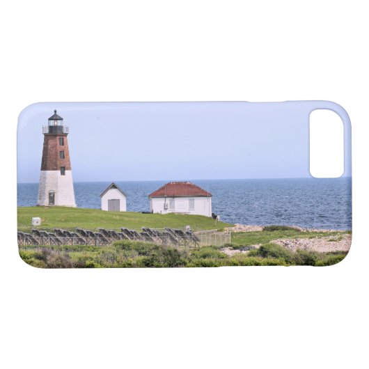 Point Judith Lighthouse, Rhode Island iPhone Case (Rückseite (Horizontal))