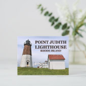 Point Judith Lighthouse, Rhode Island Postcard Postkarte (Stehend Vorderseite)