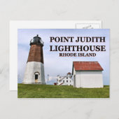 Point Judith Lighthouse, Rhode Island Postcard Postkarte (Vorne/Hinten)