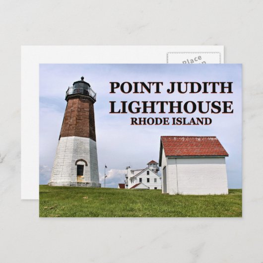 Point Judith Lighthouse, Rhode Island Postcard Postkarte (Vorne/Hinten)