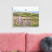 Point Judith Lighthouse, RI Wrapped Canvas Leinwanddruck (Insitu (Wohnzimmer))