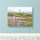 Point Judith Lighthouse, RI Wrapped Canvas Leinwanddruck (Insitu (Holzboden))