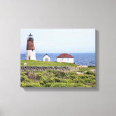 Point Judith Lighthouse, RI Wrapped Canvas Leinwanddruck (Vorderseite)