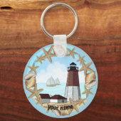 Point Judith Lighthouse Schlüsselanhänger (Vorderseite)