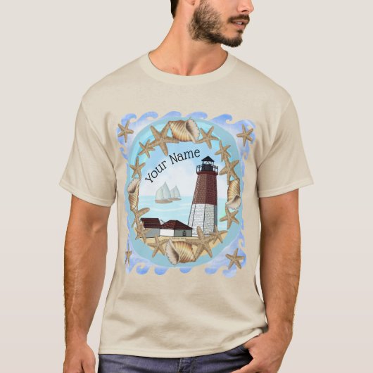 Point Judith Lighthouse T - Shirt (Vorderseite)