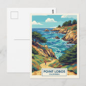Point Lobos California Reise Postkarte (Vorne/Hinten)