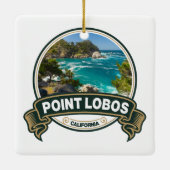 Point Lobos California Travel Abzeichen Keramikornament (Rückseite)