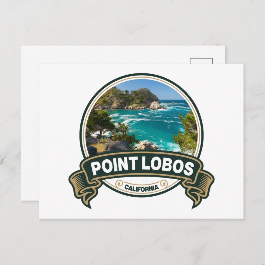 Point Lobos California Travel Abzeichen Postkarte (Vorne/Hinten)
