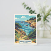 Point Lobos California Travel Postkarte (Stehend Vorderseite)