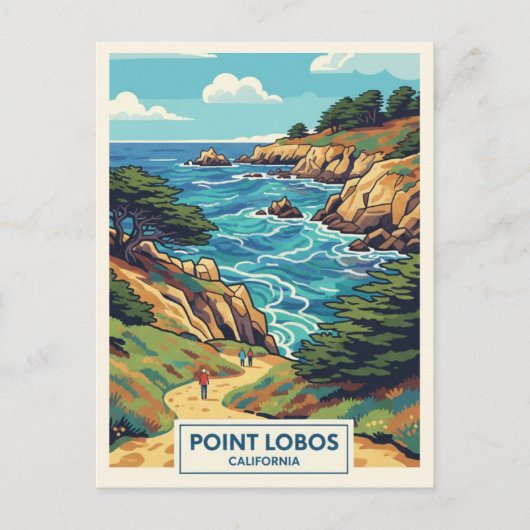 Point Lobos California Travel Postkarte (Vorderseite)