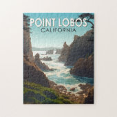 Point Lobos California Vintage Puzzle (Vertikal)