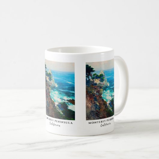 Point Lobos Monterey Halbinsel California Seascape Kaffeetasse (VorderseiteRechts)