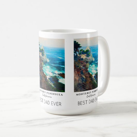 Point Lobos Monterey Peninsula California Best Dad Kaffeetasse (VorderseiteRechts)