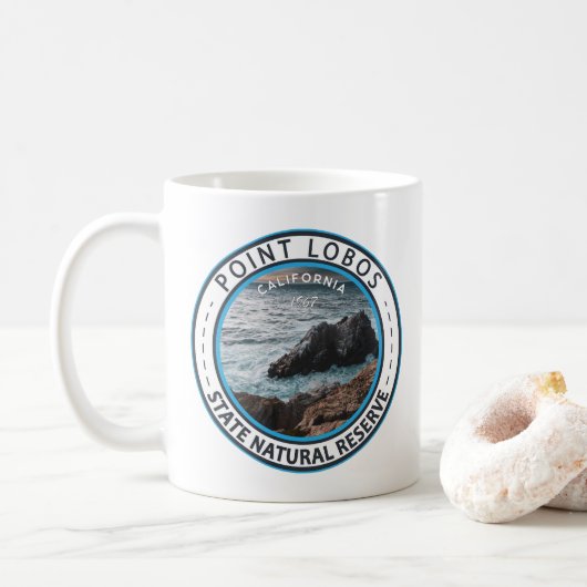 Point Lobos Staat Natural Reserve California Abzei Kaffeetasse (Mit Donut)