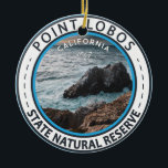 Point Lobos Staat Natural Reserve California Abzei Keramik Ornament<br><div class="desc">Point Lobos fotorealistisches Design. Das Meer in der Nähe von Point Lobos gilt als einer der besten Tauchspots auf der Halbinsel Monterey und entlang der kalifornischen Küste.</div>
