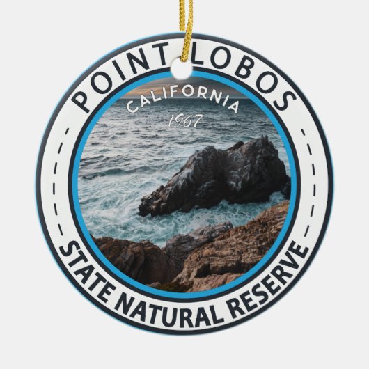 Point Lobos Staat Natural Reserve California Abzei Keramik Ornament (Vorne)