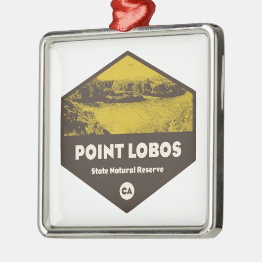 Point Lobos State Natural Reserve California Ornament Aus Metall (Links)
