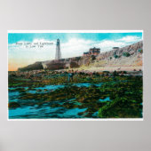 Point Loma and Lighthouse at Low Tide Poster (Vorne)