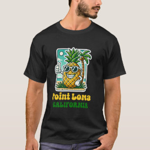 Point Loma Kalifornien CA Hübscher Strand Ananas D T-Shirt