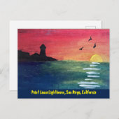 Point Loma Lighthouse San Diego CA Postkarte (Vorne/Hinten)
