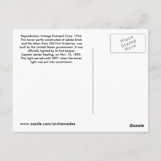 Point Loma Postkarte (Rückseite)