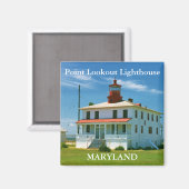 Point Lookout Lighthouse, Maryland Magnet (Vorderseite/Rückseite)