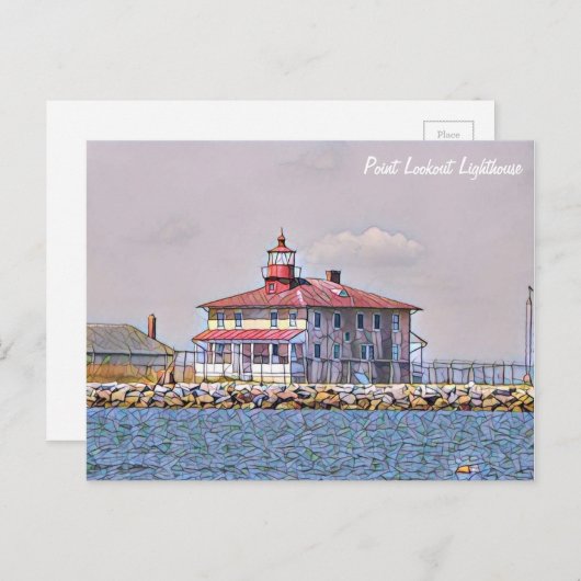 Point Lookout Lighthouse Postkarte (Vorne/Hinten)